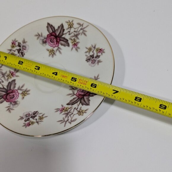 Meito Norleans Rosanne Saucer Pink Floral Porcelain Occupied Japan Vintage - Picture 3 of 5